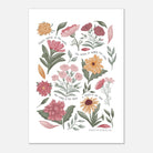 Unframed botanical scripture print featuring pastel flowers inspired by an English cottage garden and Song of Songs 2:12.